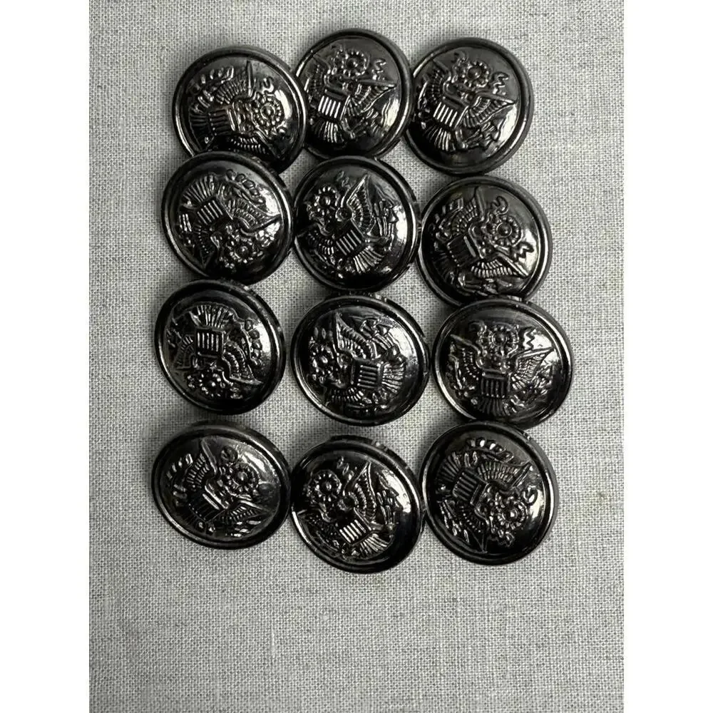Lot of 12 WWI US Army Eagle Plastic Buttons‎ Scovill Mfg.